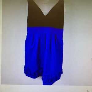 Desss Barn size 14. Black with blue bottom. Ruffle detail.